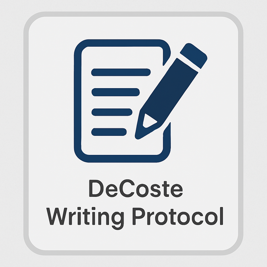 DeCoste Writing Protocol