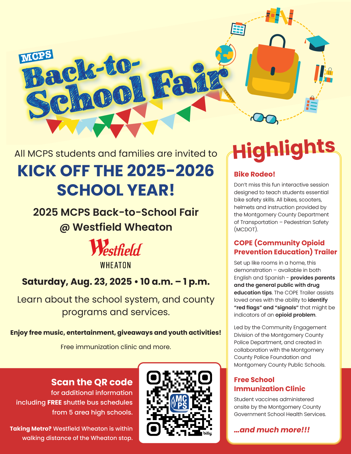 2025 MCPS Back to School Flyer