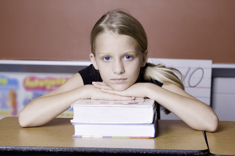 girl with books