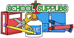 School supplies list for FY24 school year